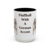 15oz Funny German Spitz Mug, Black, front view