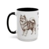 15oz Funny German Spitz Mug, Black, left side view