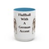 15oz Funny German Spitz Mug, Light Blue, front view