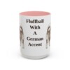 15oz Funny German Spitz Mug, Pink, front view