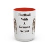 15oz Funny German Spitz Mug, Red, front view