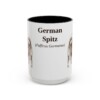 15oz German Spitz Latin Mug, Black, front view