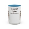 15oz German Spitz Latin Mug, Light Blue, front view