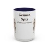 15oz German Spitz Latin Mug, Navy, front view