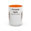 15oz German Spitz Latin Mug, Orange, front view