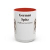 15oz German Spitz Latin Mug, Red, front view