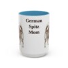 15oz German Spitz Dog Mom Mug, Light Blue, front view