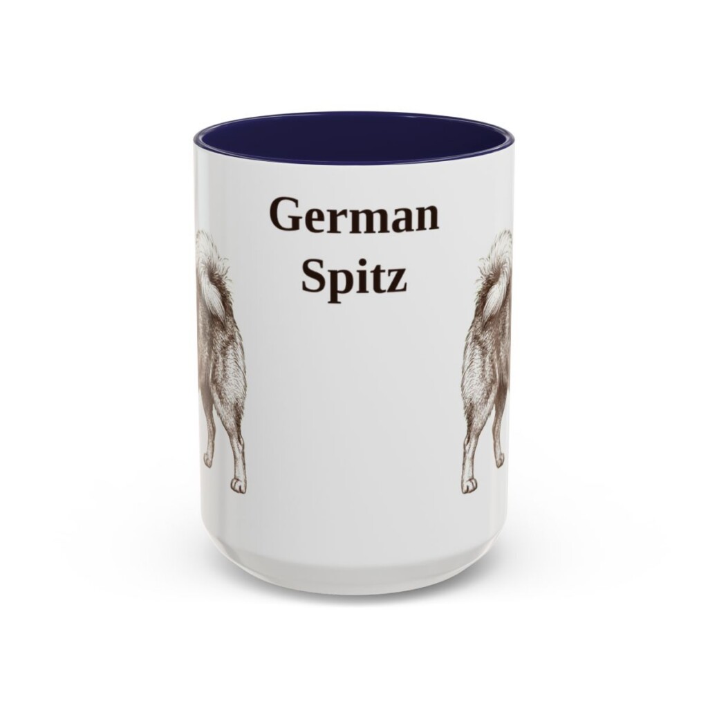 15oz German Spitz Mug, Navy, front view
