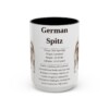 15oz German Spitz Mug, Black, front view