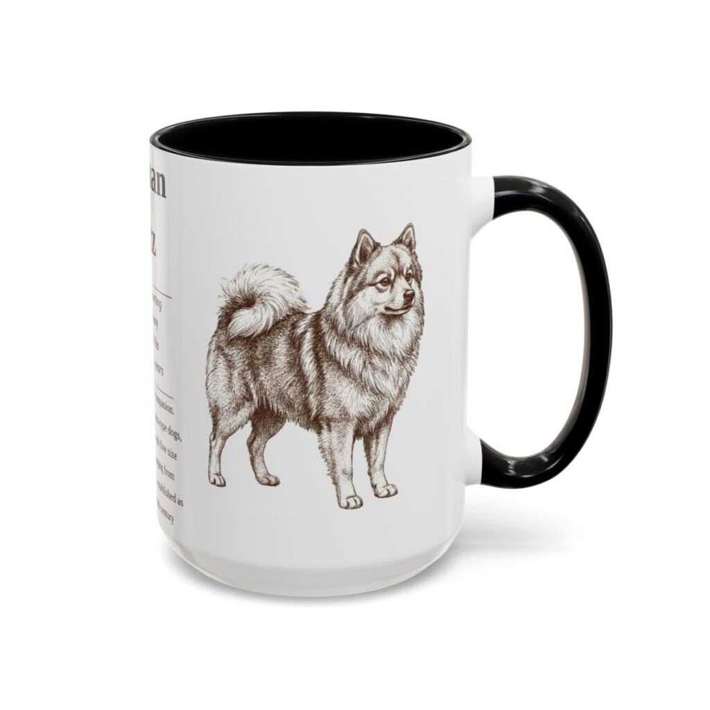 15oz German Spitz Mug, Black, right side view
