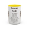 15oz German Spitz Mug, Yellow, front view