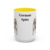 15oz German Spitz Mug, Yellow, front view