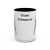 15oz Giant Schnauzer Mug, Black, front view
