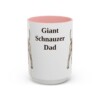 15oz-giant-schnauzer-mug-dad-pink 15oz Giant Schnauzer Dog Dad Mug, Pink, front view