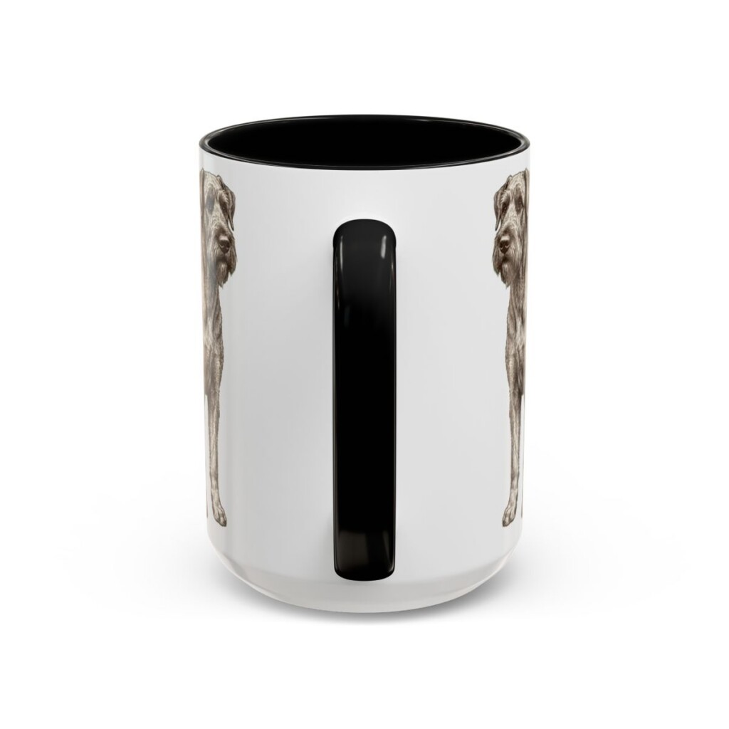15oz Funny Giant Schnauzer Mug, Black, back view