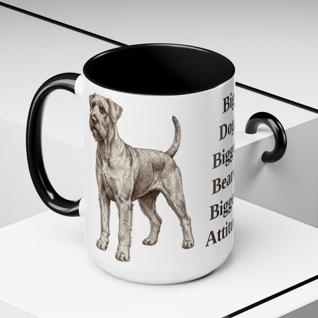 15oz Funny Giant Schnauzer Mug, Black, lifestyle photo