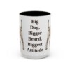 15oz Funny Giant Schnauzer Mug, Black, front view