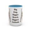 15oz Funny Giant Schnauzer Mug, Light Blue, front view