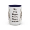 15oz Funny Giant Schnauzer Mug, Navy, front view