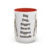 15oz Funny Giant Schnauzer Mug, Red, front view
