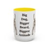 15oz Funny Giant Schnauzer Mug, Yellow, front view