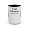 15oz Giant Schnauzer Latin Mug, Black, front view
