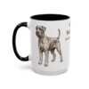 15oz Giant Schnauzer Latin Mug, Black, left side view