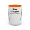 15oz Giant Schnauzer Latin Mug, Orange, front view