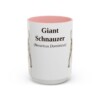 15oz Giant Schnauzer Latin Mug, Pink, front view