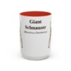 15oz Giant Schnauzer Latin Mug, Red, front view