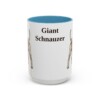 15oz Giant Schnauzer Mug, Light Blue, front view