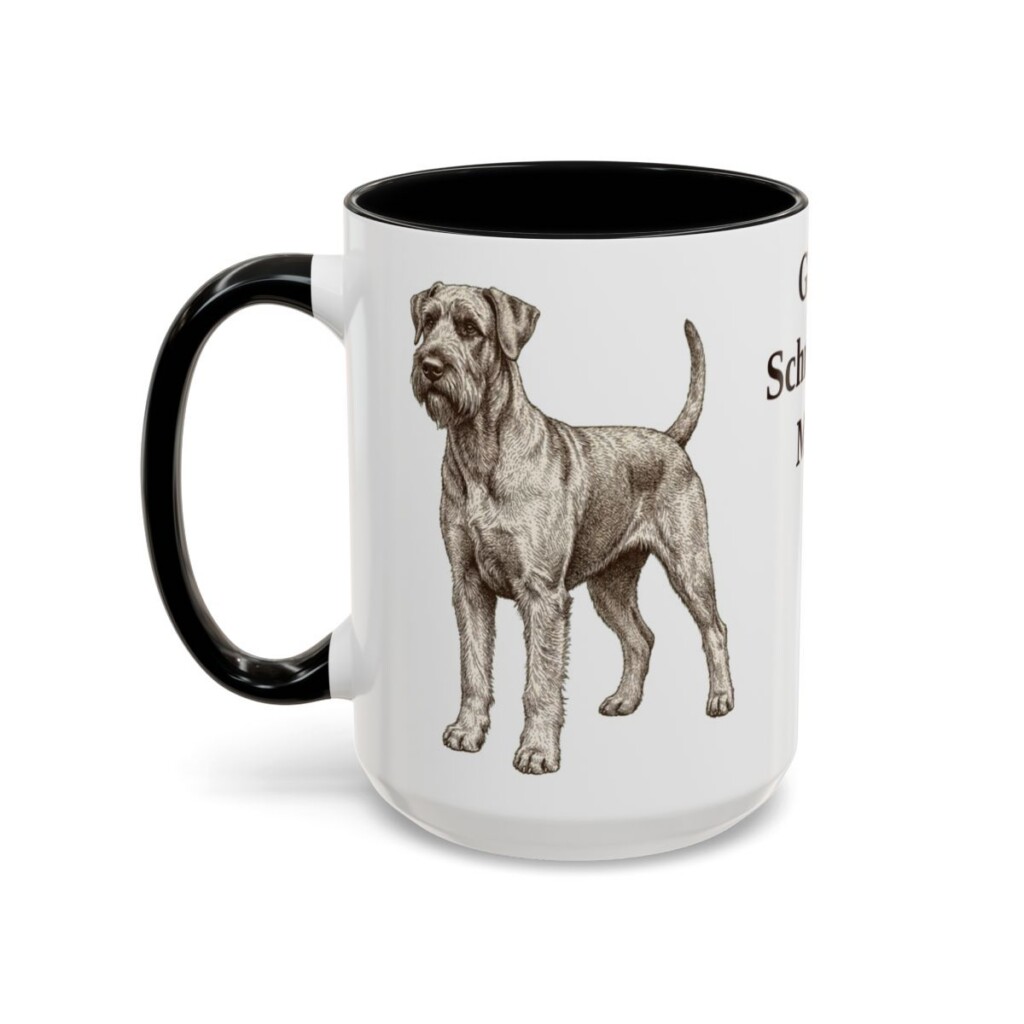 15oz Giant Schnauzer Dog Mom Mug, Black, left side view