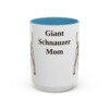 15oz Giant Schnauzer Dog Mom Mug, Light Blue, front view