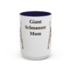 15oz Giant Schnauzer Dog Mom Mug, Navy, front view