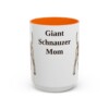 15oz Giant Schnauzer Dog Mom Mug, Orange, front view
