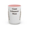 15oz Giant Schnauzer Dog Mom Mug, Pink, front view