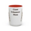 15oz Giant Schnauzer Dog Mom Mug, Red, front view