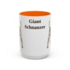 15oz Giant Schnauzer Mug, Orange, front view