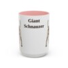 15oz Giant Schnauzer Mug, Pink, front view