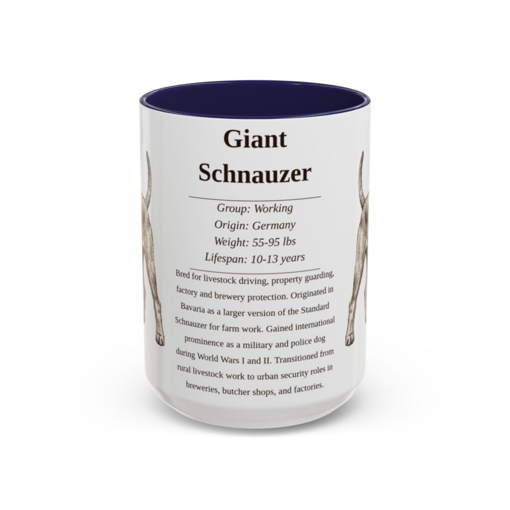 15oz-giant-schnauzer-mug-writeup-navy 15oz Giant Schnauzer Mug, Navy, front view