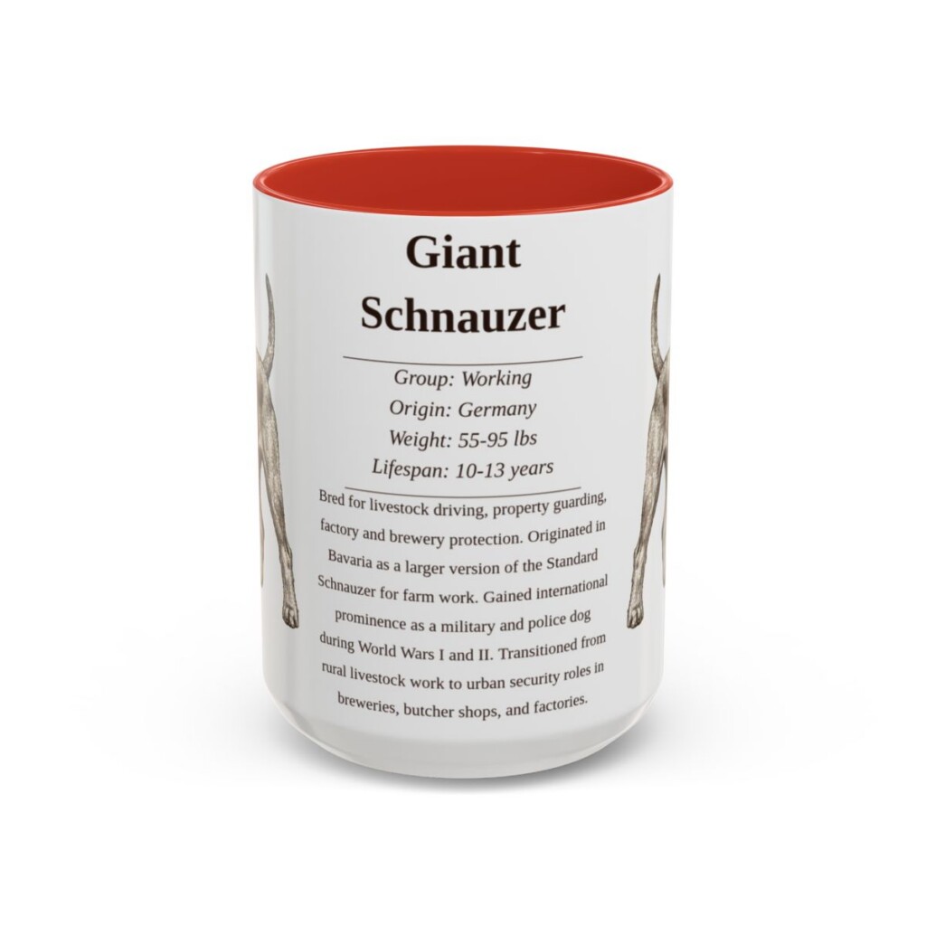 15oz-giant-schnauzer-mug-writeup-red 15oz Giant Schnauzer Mug, Red, front view
