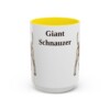 15oz Giant Schnauzer Mug, Yellow, front view