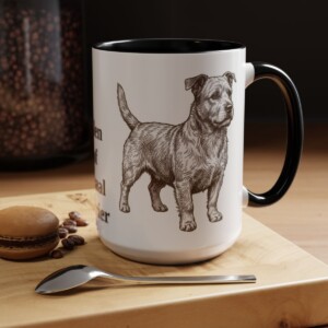 15oz Glen of Imaal Terrier Mug, Black, lifestyle photo