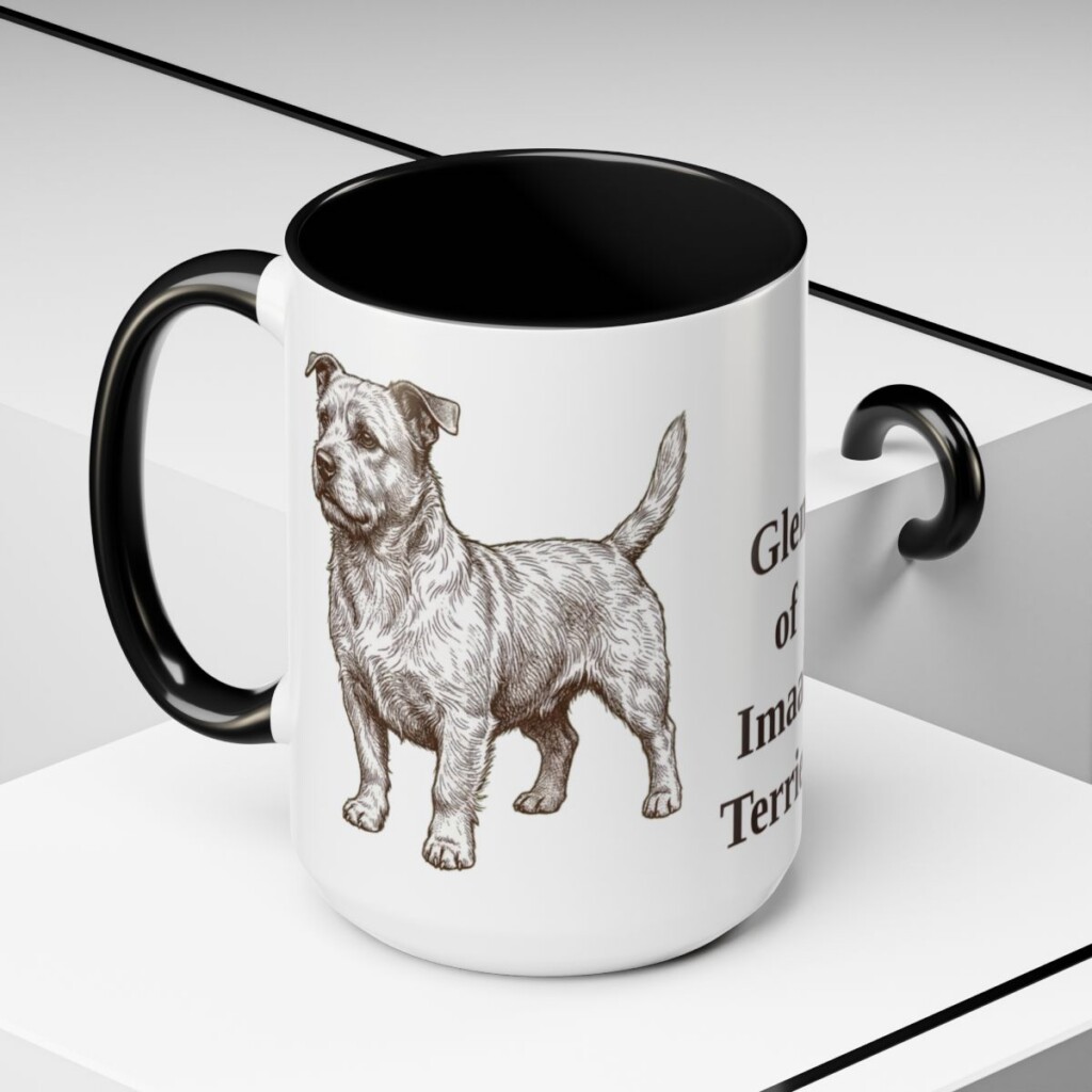 15oz Glen of Imaal Terrier Mug, Black, lifestyle photo