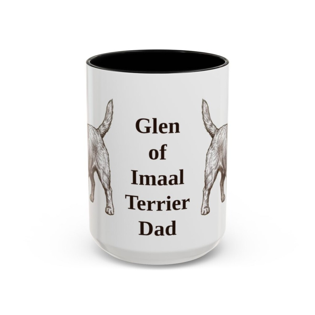 15oz Glen of Imaal Terrier Dog Dad Mug, Black, front view
