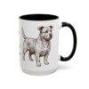 15oz Glen of Imaal Terrier Dog Dad Mug, Black, right side view