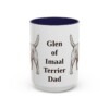 15oz Glen of Imaal Terrier Dog Dad Mug, Navy, front view