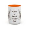 15oz Glen of Imaal Terrier Dog Dad Mug, Orange, front view