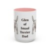 15oz Glen of Imaal Terrier Dog Dad Mug, Pink, front view