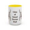 15oz Glen of Imaal Terrier Dog Dad Mug, Yellow, front view